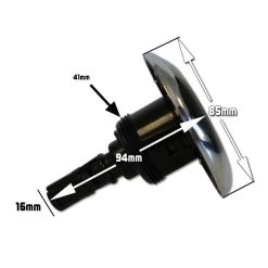 Spa Jet Rising Dragon 3 Alpha Directional - Stainless Steel -Zwembad Onderdelen Shop spa jet rising dragon 3 alpha directional stainless steel 2